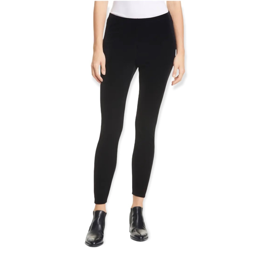 Eileen Fisher Woman Black Velvet Stretch Legging Ankle Skinny Pants Size 3X